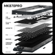 Belly Spirit Belly Spirit Mk870Pro Seitengravierte durchscheinende drahtlose mechanische Keyboard-Tastatur E-Sports Office Stumm. 870pro Obsidian Hongyun Head + Digital Area Peach Achse [Silent]