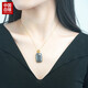 CS China Silver Hetian Jade Pendant Women's Nothing Brand Haoshi Silver Necklace for Girlfriend and Wife Holiday Birthday Gift Hetian Jade Nothing Brand