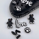 Shoe flower accessories hole shoes women's fun DIY shoe buckle cartoon cute three-dimensional decoration detachable clip buckle drip plastic label hole shoes accessories - cheese bread [opp bag]