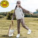 G.Duckkids Little Yellow Duck Girl Spring y Autumn Traje 25 NUEVO estilo Niñas para Niños Big Sports Set de dos piezas de dos piezas Ropa de otoño BQ1396 Negro [abrigo + pantalones] 170 cm
