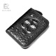 
Oulol crocodile pickup bag new multi-card small handbag genuine leather bag men's light luxury card clip business card bag black belly-hand sewing
