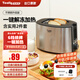 Tenfly Toaster Toaster Stainless Steel Double-Slice Toaster Home Desktop Toaster Commercial Double-Slice Toaster Touch Control Model One-click Defrost Knob Control Free Practical 2-piece Set