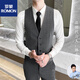 Romon ROMON suit vest suit men's groom best man wedding dress vest suit vest shirt trousers three-piece suit a2011 black gray vest M 85-106Jin[Jin equals 0.5 kg]