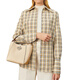 Tory Burch TB Damenbeutel Bucket Bag McGraw Cowhide kleine Frauen Handtasche einzelner Schulter-Crossbody-Tasche kleiner Creme Weiß 74956-724
