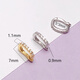Shantou Lincun DL 1998 buckle head 18k gold necklace buckle bracelet open ring link buckle DIY versatile buckle S92 with diamond white gold