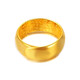 Hi Gold Jewelry Gold Ring Pure Gold 999 Pure Gold Smooth Living Ring Couple Ring Heaven and Earth Same Width Ring Customized 50g