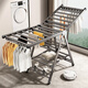 Tiandiyu (TDYU) folding clothes drying rack balcony household floor-standing stainless steel clothes drying rack baby cool clothes hanging clothes rail quilt drying artifact three-layer drying rack flagship 1.8 meters - stainless steel