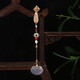 Feihua cheongsam pressed lapel original pearl fan antique brooch pendant Hanfu tea suit tassels Chinese makeup accessories auspicious lock 1 piece