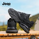 Jeep Spirit Jeep Chaussures masculines mode Chaussures papa hommes Chaussures de sport confortables hommes Chaussures décontractées Men 0310 Graphite noir 43
