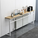 Jiyi Mufang Radiator Storage Rack Sofa Back Storage Rack Heating Shelf Heating Table Radiator Covering Table Long Strip 160-width 20-height 80cm White marble-patterned white legs