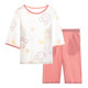 Tingguagua Dingguagua children's pajamas summer thin girls pure cotton short-sleeved suit girls home clothes white 160