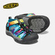 KEEN official NEWPORT H2 children's outdoor wading shoes, river shoes, anti-collision toe sandals, rainbow tie-dye pattern-1018441-big children 35