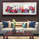Qijiangwu Huakaifugui living room painting Chinese painting large flower and bird peony painting Su embroidery Hunan decorative painting office bedroom banner ink Suzhou embroidery finished hanging painting study calligraphy and painting Huakaifugui 1 small size width 160*height 70cm