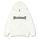 Qiao Shitongs neuer amerikanisch bedruckter Kapuzen-Sweatshirt für Frauen losen lässige, vielseitige Tops Trendy Ins plus Samt verdickte R12161 White-Plus Fleece M
