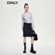 Solo la moda de otoño e invernal de hombro suelto de manga corta de manga larga para mujeres 12349S002 G11 Color gris claro xs 155/76a
