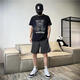 Quan Fan loose short-sleeved T-shirt for men's light luxury high-end hot diamond bear trendy brand short-sleeved T-shirt for men's summer loose couple half Z679 bear black 3XL