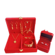 Fat Donglai's same fake hardware set, three-gold jewelry set, wedding fake gold necklace, bracelet, wedding box set (8-piece set)