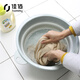 Jiabai Japanese 35cm medium folding washbasin outdoor travel creative portable washbasin retractable baby water basin foot soaking health health care home washing basin