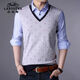 Classic Car (Laoyeche) High-End-Herren-T-Shirt mit falschem zweiteiligen Langarmjugend-Basishemd Korean Slim Strick Modentrend Herren Modell 3878 Blau 2xl 180