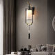
XMSJ new Chinese style wall lamp bedroom bedside lamp living room aisle stairs TV wall modern Chinese style wall lamp B967 pair of deer copper color