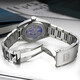 I/W CARNIVAL HWGUOJI Swiss brand watch top ten brands men's watch fully automatic mechanical watch imported movement business waterproof watch Tungsten steel silver-white-829 [upgraded imported movement]