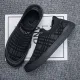Learning to drive shoes practicing driving driving shoes summer men's shoes 2022 new summer breathable mesh fly woven socks shoes men's shoes canvas shoes lazy slip on men's board shoes 8832 black 39 [recommended to take a size up]