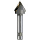 
XMSJ alloy chamfer cutter straight handle through center 90 welding counter drilling tapered blade 12356 degree V-slot tungsten steel milling cutter 356016 handle 100 total length