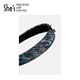 She s Qianzi modern sequin fashion contrasting color jacquard headband versatile headband hair clip headband birthday gift for girlfriend contrasting color jacquard C0
