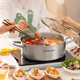 SUPOR hot pot Yuanyang hot pot 304 stainless steel household soup-shabu pot large capacity pot double bottom induction cooker gas universal Yuanyang hot pot 6.5L 30cm