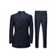 Guillaume de Mons men's suit 2025 new suit men's high-end double-breasted suit men's groom's wedding suit Prussian blue top + trousers 253026 54