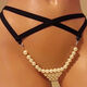 Sexy underwear pearl underwear self-sufficient thong massage large pearl underwear female sexy temptation white