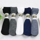 Bass Star Man (BASIXINGREN) men's stockings ice stockings belt heel men's socks middle-aged daddy summer thin breathable medium tube female black 20