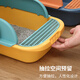 Wang Yejun cat litter box semi-enclosed top-in cat toilet to prevent splashing kitten adult cat cat litter box cat litter box with cat litter shovel medium size