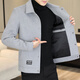 Woodpecker (Tucano) Herbst- und Winter-Tweedjacke für Herren Wollmantel Kurzer Revers-Winter-Top Neues Freizeit-Tweedjacke grau M 90-110Jin [Jin gleich 0,5 kg]