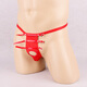 Männer sexy Unterwäsche für Männer für die schwarze Front-Eröffnung von Männern Eröffnungsleder T-Pants Sex Unterwäsche für Männer Tanga Red One Size
