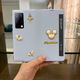 Lion Kaidun Huawei Matex2 Téléphone mobile Version Collector Full-Pack Flip Magnetic Imitation Leather X2 Mobile Phone Case Ultra-Thin Personalité mignon Ladies Mate x2 Nouveau étui [couverture en cuir Sky Blue-Flip] Ballet Girl + Minnie + Rose Pearl Bracelet Huawei Mate X2 Collector's version