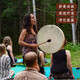 Terre Shaman Schlagzeuger schnappt sich Drum God Drum Big Drum Shaman Drum Round Frame Drum Asmr Sound Heilung Yoga Percussion Instrument Kreislauf [Durchmesser 50 cm]
