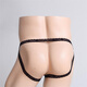 Men's sexy ring underwear, lace temptation sexy thong, sexy double thong T-pants, black, one size fits all, 150Jin, Jin is equal to 0.5kg, within