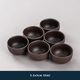 Enshousu Ceramic Kung Fu Tea Cup Set, Purple Clay Tea Cup, Small Tea Bowl, Glass Tea Cup, Household Tea Cup, 6 Pack, Purple Clay Xishi Tea Cup - Pack of 6
