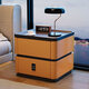 Yiyiya password lock bedside table modern simple solid wood household bedroom Italian minimalist storage cabinet feel bedside cabinet khaki color + solid wood drawer 40x40x50cm