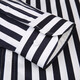 Talentueuse Yijia Black and White Vertical Stripe Stripe Men's Men's British Men's Fashion Casual Elastic Cotton Coton Trending Anti-Warming Stripes bleues cachées 5009 40 / L / 175