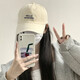 Memaru Baseball Cap Women's 2025 New Spring and Summer Versatile Face Revealing Small Big Head Circumference Letter Embroidery Curved Brim Peaked Cap for Men and Women Beige Store Manager-HELLO Style One Size Can Generally Be Weared (54-59cm)