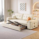 Xiangyu Leichtes Luxusklappfaltsofa Bett Dual-Purple kleine Wohnung Internet Promi Model Teleskop Bett Balkon Schlafzimmer Einzelfunktionsofa Bett bequemer Latex Modell Außendurchmesser: 1,5 Meter + USB + Lautsprecher [kein Aufbewahrung]