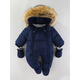 Ha Meng Deer baby jumpsuit hooded plus velvet thickened infant and toddler jumpsuit 2025 winter new style jumpsuit HY thick climbing double zipper beige 66cm 66 size recommended 0-3 months