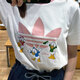 
Adidas 3D short-sleeved T-shirt women's 2025 summer new Disney joint sports casual wear round neck top JP1428 white M