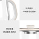 Joyoung 1.5L Large Capacity Health Kettle Household Constant Temperature Glass Electric Kettle Adjustable Temperature Fully Automatic Insulation Intelligent Anti-Spill Multifunctional Glass Decoction Kettle 304 Heating Plate Light Brown 1.5L 12 Functions