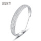 Misu high-quality platinum bracelet for women, pt950 white gold shining star bracelet, adjustable, birthday gift for wife, weight 13.5-13.7g, width about 10.0mm