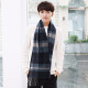 Shanghai Story Scarf Unisex Couple Wool Plaid Versatile Autumn and Winter Windproof Warmth Thin Scarf Holiday Gift