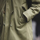 Maden workwear American retro M51 fishtail windbreaker mid-length hooded jacket men's military coat park over cotton jacket autumn and winter military green (slim fit) L