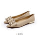 
Lairsdan Spring new fashionable elegant diamond buckle pointed toe light mouth solid color single shoes women's shoes 4M14701 dark apricot color BEK 36